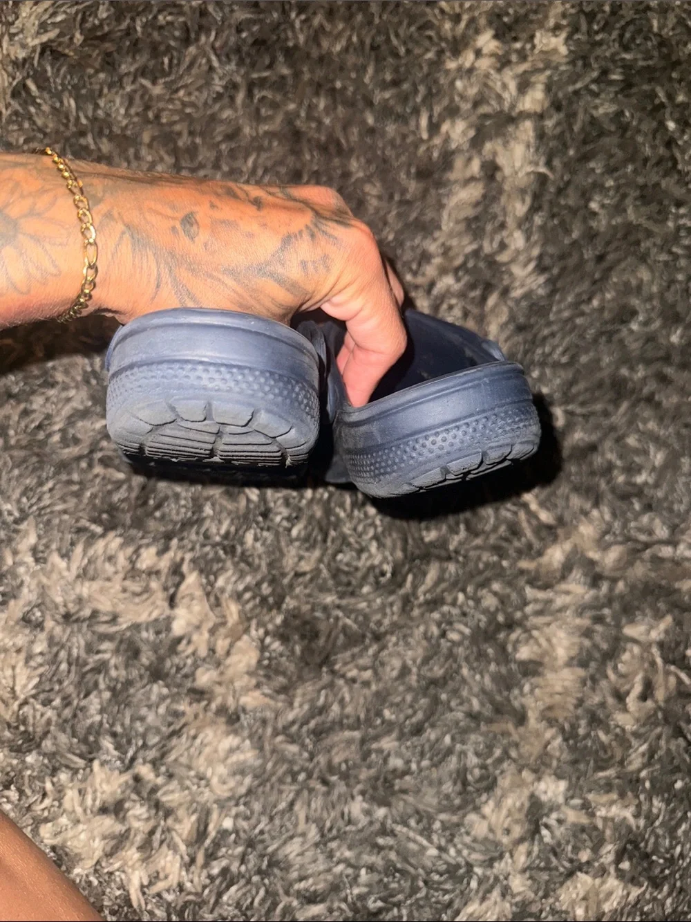 CROCS Kids Classic Clog Sandals in Navy